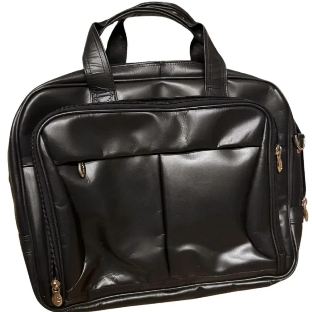 McKLEIN Pearson Leather 17 in.Exp Double compartment Laptop Briefcase bag $480
